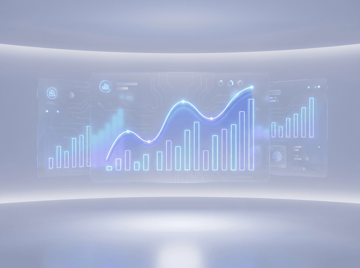 Analytics dashboard showing SEO growth metrics